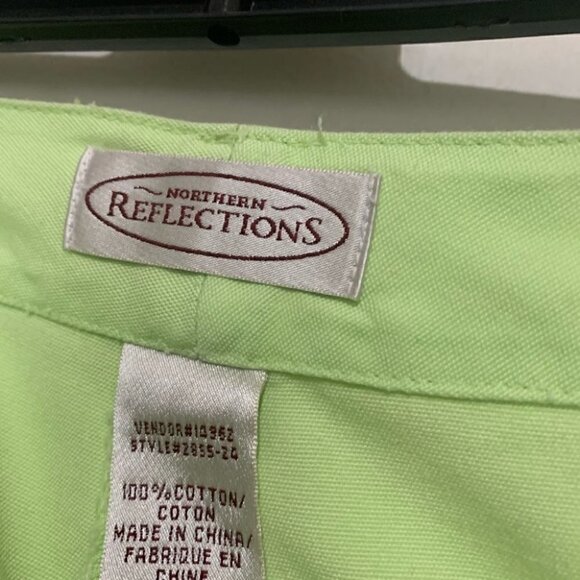 Vintage 80s/90s Northern Reflections Lime Green High-Rise Mom Shorts Sz 14 - Picture 5 of 7